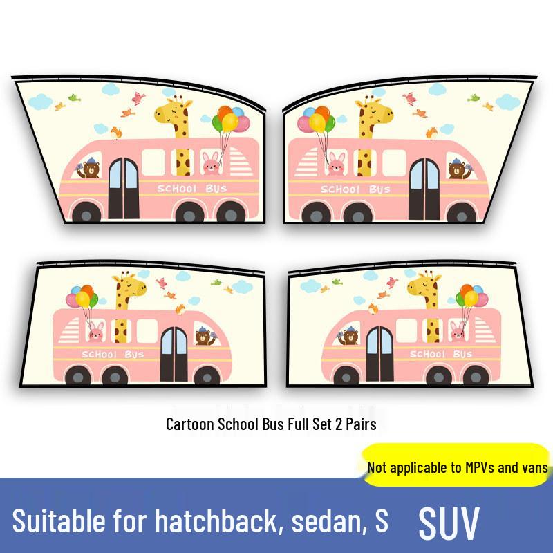 Rear Seat Blackout Sunshade Curtains for Kids