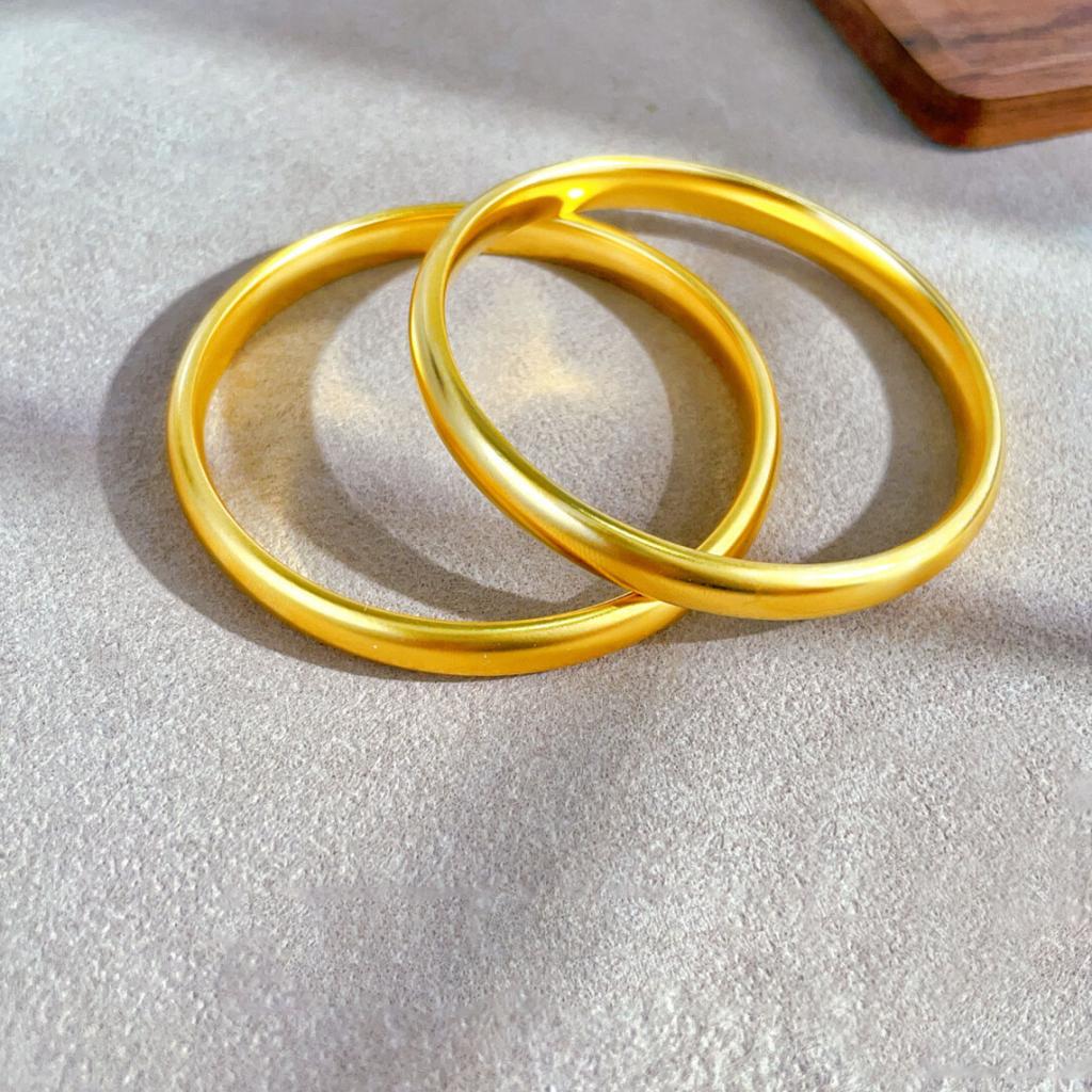 Plain Circle Loach Back Bracelet Women's Niche Light Luxury Solid Bracelet