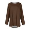 Women's Fashion Large Size Round Neck Long Sleeve Casual Color Loose Pullover Top