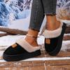 Fashion Comfort Furry Indoor Slippers Women 2025 Winter Soft Thick Bottom Fluffy Fur Mules Slippers Cotton Home Suede Slides for Woman