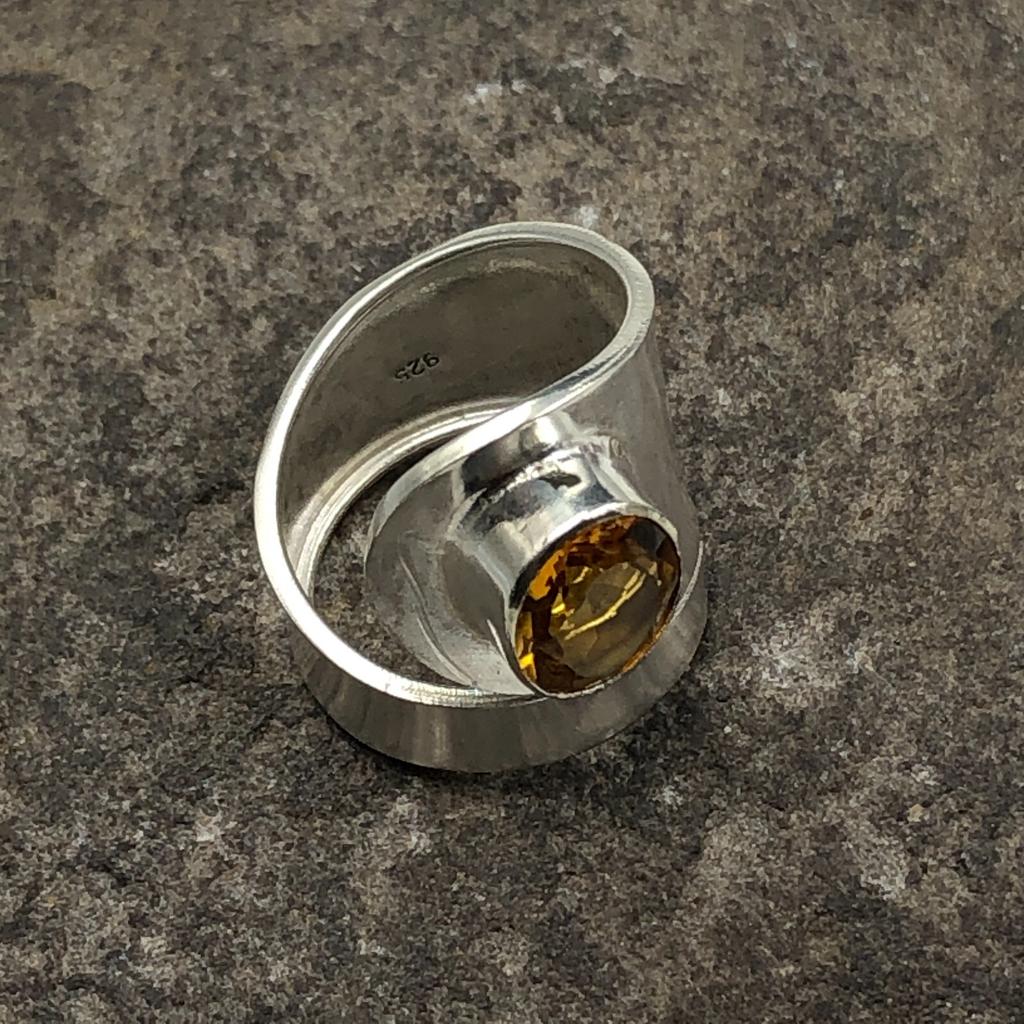 Natural Citrine Gemstone 925 Sterling Silver Jewelry Handmade Ring Gift For Her RR-2-4