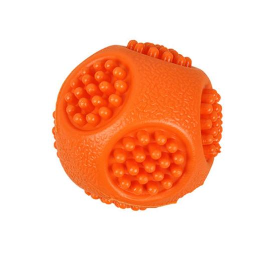 Pet Toy Convex Surface Sound Indoor Play Dog Relief Interactive Toy Bite-Resistant Molar Teeth Cleaning Rubber