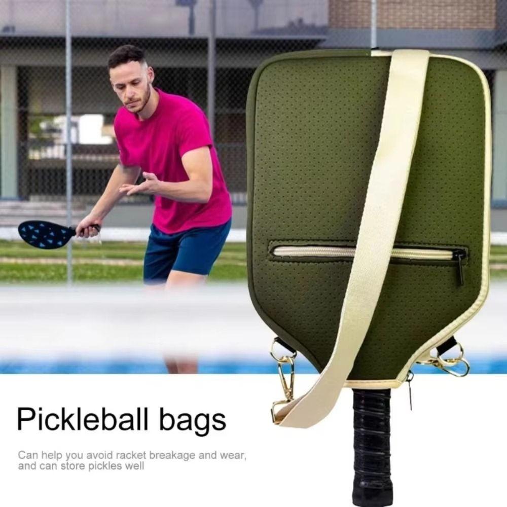 Large Capacity Pickleball Crossbody Bag Pickleball Racket Bag  Exercise Gym Equipment