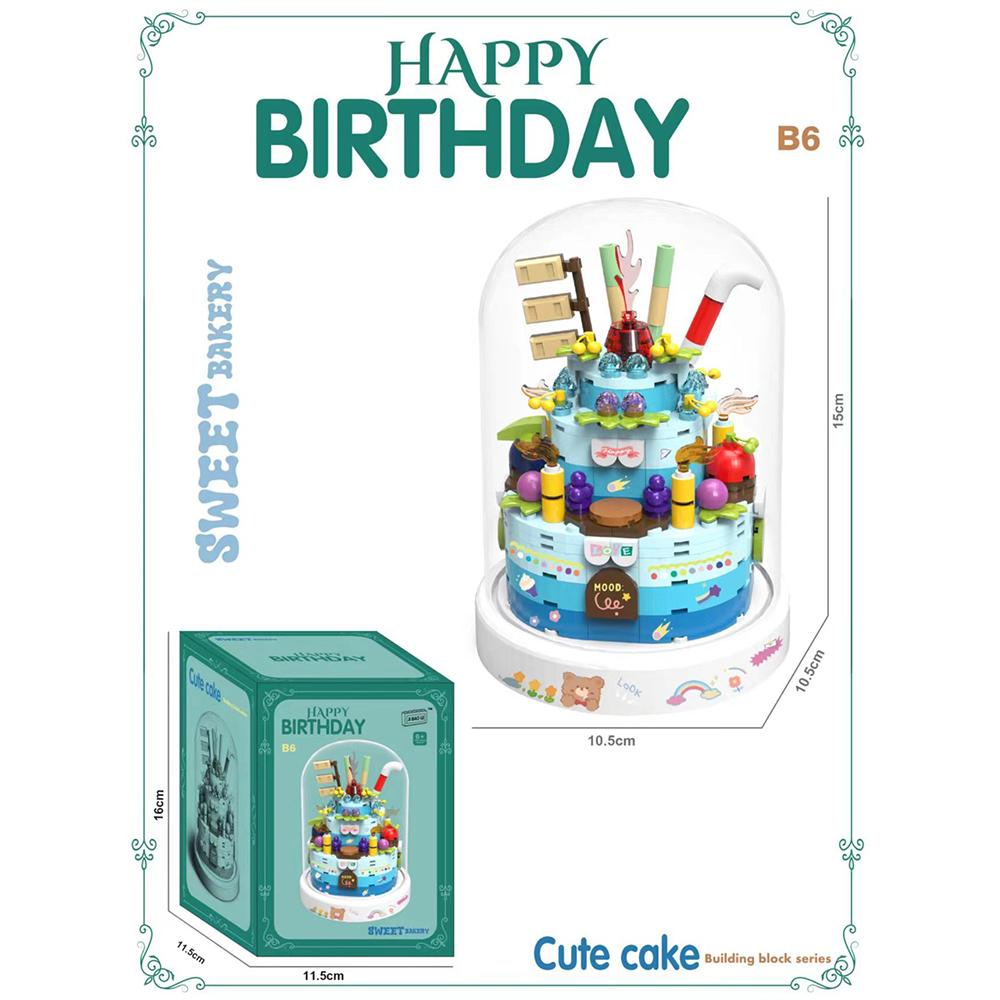 3D Moc Block-Assembled Plastic Flower Carousel Music Box - Sunflower Rose Cake Ferris Wheel Gift For Adults  Girls