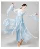 Women's Wide-Leg Flowy Skirt Pants for Chinese Dance and Stage Performance