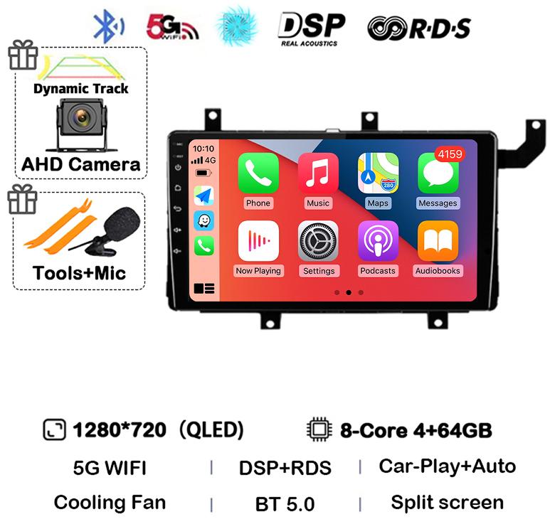 Android 14 Carplay Auto For Toyota Tacoma N300 2015 2016 2017 2018 2019 2020 2021 Car Radio GPS Stereo Multimedia Player BT DSP