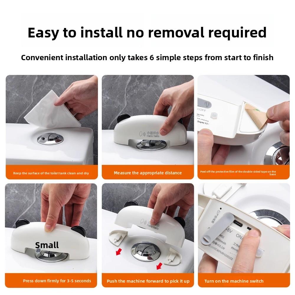 Portable Voice Control Toilet Flusher Smart Touchless Toilet Flushing Systemfor Type-C Automatic Toilet Flushing Device