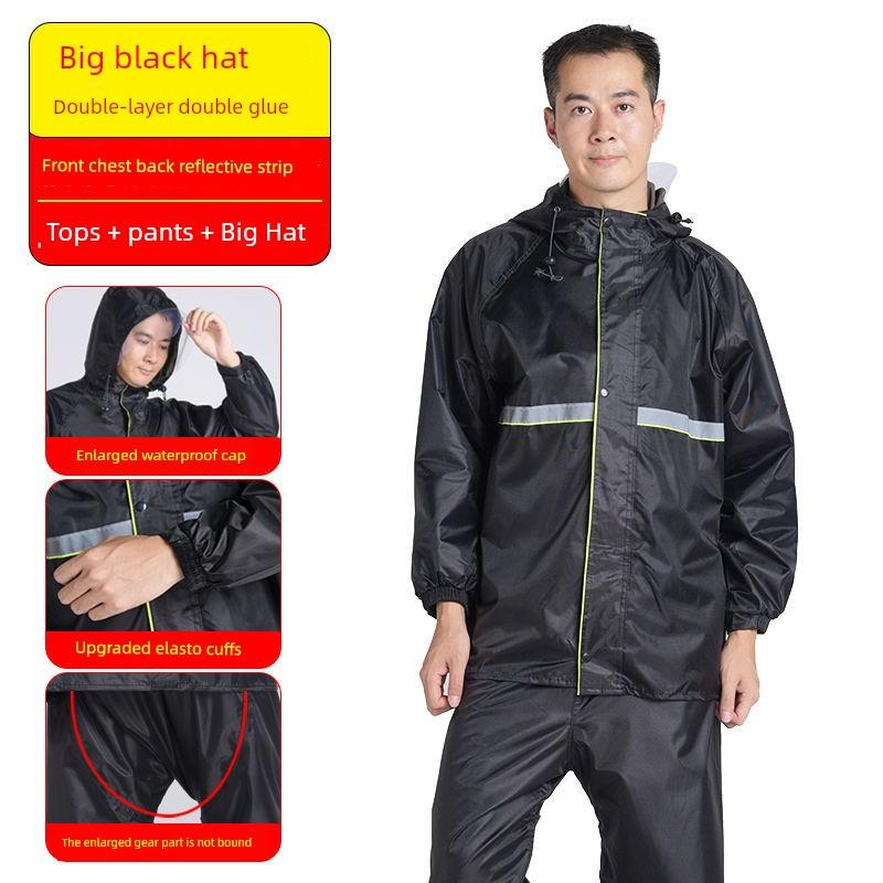 Cycling Rain Poncho Two-Piece Rain Pants Women's Raincoat and Rain Pants Two-Piece Set Plus Size Travel Set New Construction Style One-Piece Rain Suit