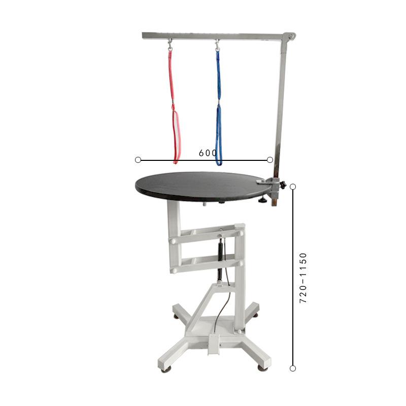 

Pet Grooming Table Lift & Rotate Air-Pump Hydraulic Dog Cat Beauty Desk 360° Swivel 80×50 cm Non-Slip Top for Small-Medium Large чёрный