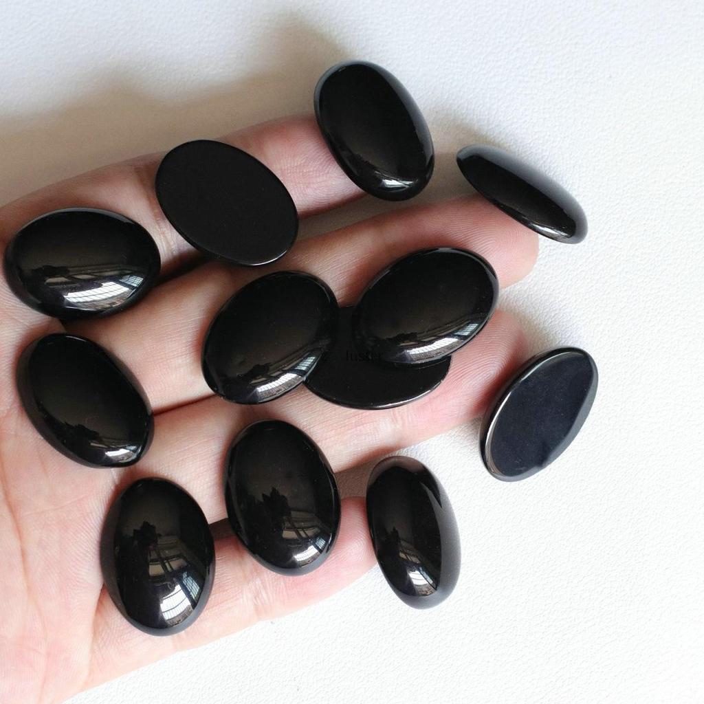 18x25mm Oval Yellow Topaz Agate Egg-Shaped Necklace Ring Jewelry Accessory