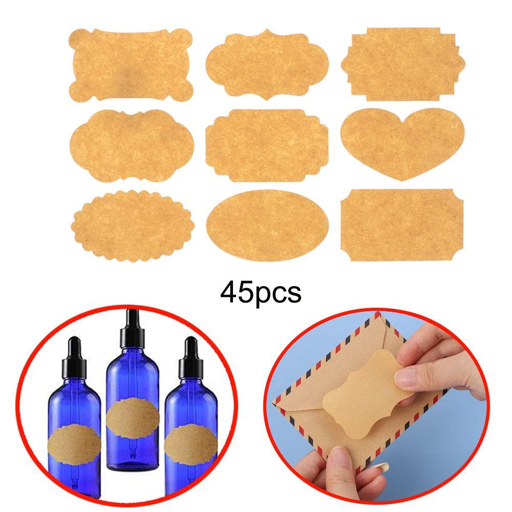 

Creative Self Adhesive Cake Decoration Blank Sticky Labels Stickers Packaging Seals Kraft Paper Style 3