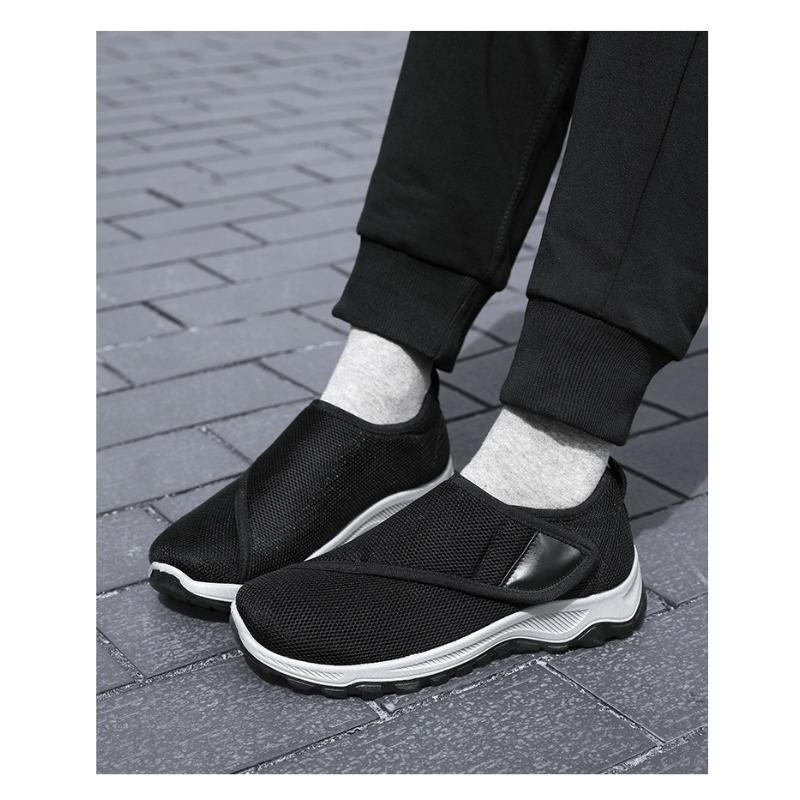 Women's Breathable Casual Slip-On Traditional Cloth Shoes, Velcro-Strap Senior Comfort Soft-Soled Footwear.