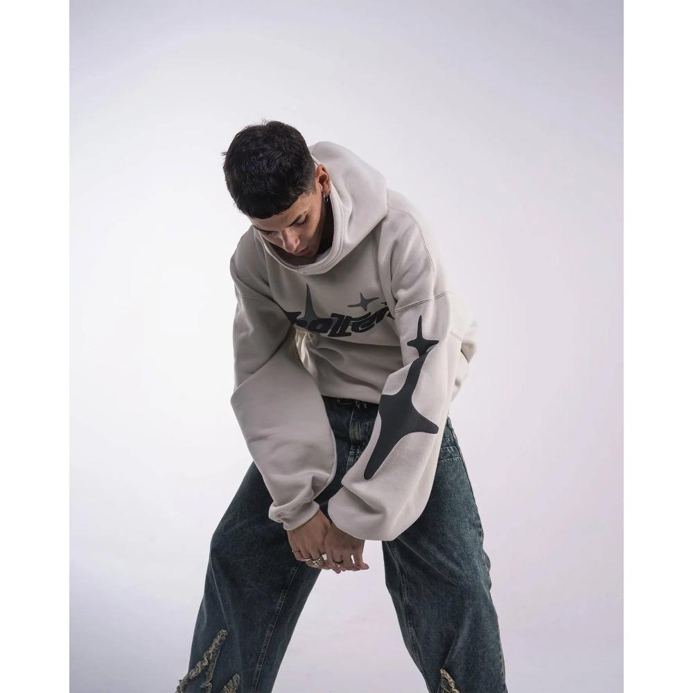 RogueWave Hip Hop Street Pár Mikina Potisk Mikina s Kapucí Volná Ležérní Mikina Tide Pánské Dámské Oblečení