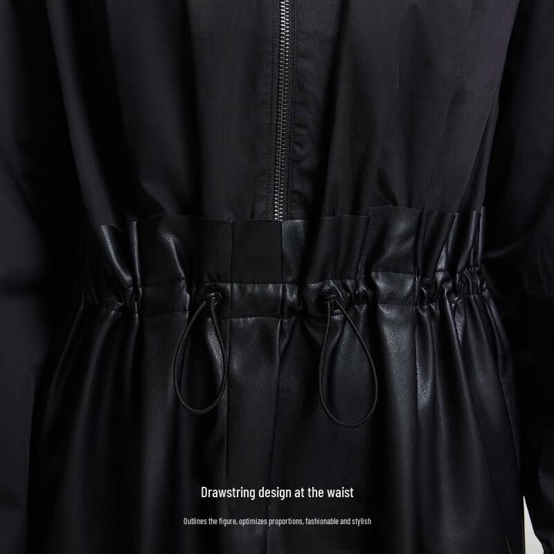 VEROMODA Women's 2025 Spring Drawstring Waist Spliced Dress