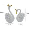 Schwanenpaar Figuren Liebesvögel für Heimdeko, Romantischer Jahrestag, Geburtstagsgeschenk-9cm
