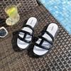Casual and Fashionable One-word Drag Can Be Worn Outside, Beach Ladies Cool Slippers 2025 Summer New Versatile Soft Bottom Non-slip