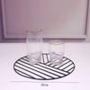 Nordic Modern Metal Wrought Iron Insulated Placemats Kitchen Restaurant Fashionable Metal Coasters Model Room Exhibition Hall Decorations