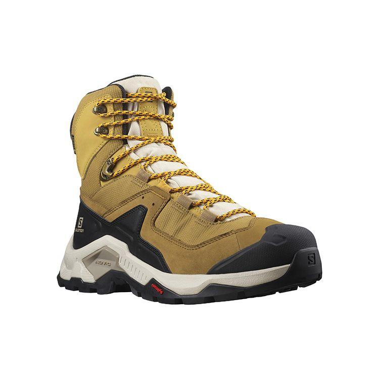 Salomon X Ultra 4 Quest Element Gore-Tex Comfortable Durable High-Top Outdoor Functional Shoes Men Shoes Black Yellow 414573