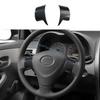 For Toyota Corolla 2009-2013 Carbon Fiber Steering Wheel Control Cover Trim 2pcs