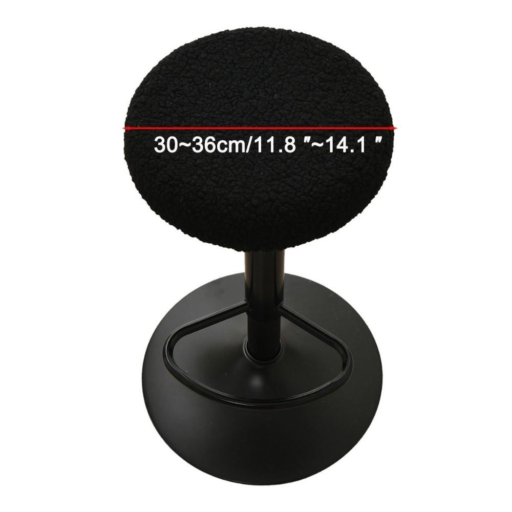 Soft Bar Round Stool Cover Elastic Thickened Round Chair Cover Stretchable Washable Seat Chair Slipcover чёрный