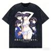 T-shirt Oversize Lavata Anime Estate 2026, Komi Shouko da Komi Can't Communicate, Stampata Multi-scena, T-shirt Casual Street