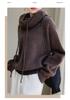 Women's Wool Knitted Turtleneck Hoodie - Loose, Warm, Stylish, Versatile Sweater