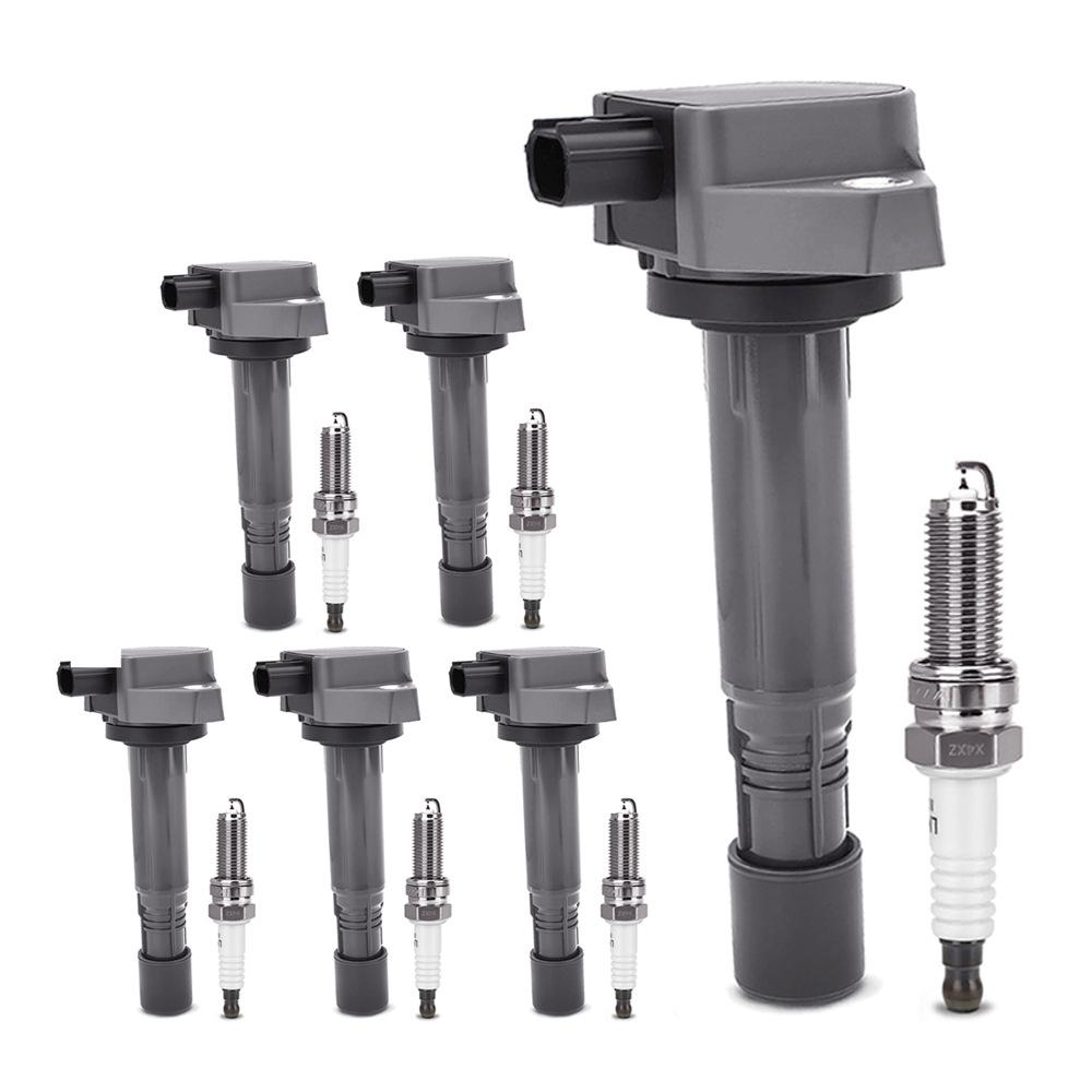 UF624 Ignition Coil & 97390 Double Iridium Spark Plug for 10-13 Acura MDX, 13-15 RDX.