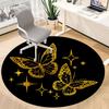 1pc Butterfly Sparkle Office Round Area Rug,  Mat Suitable ForOffice, Under Office Chairs Bedroom Living Room Home Decor, Room Deco