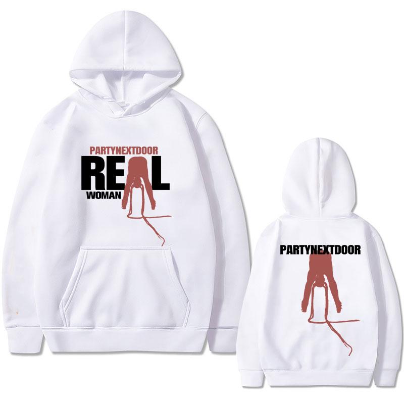 Rapper Partynextdoor Real Woman Album Cover Graphic Hoodie Male Fashion Trend Streetwear Men Women Hip Hop Oversized Hoodies