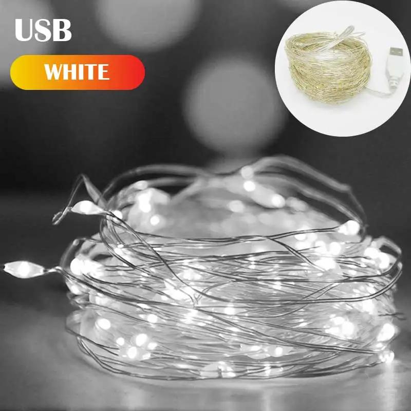 5M/10M USB Fairy Light New Year LED Christmas Light Waterproof Copper Wire String Light for Wedding Garland Party Curtain Light