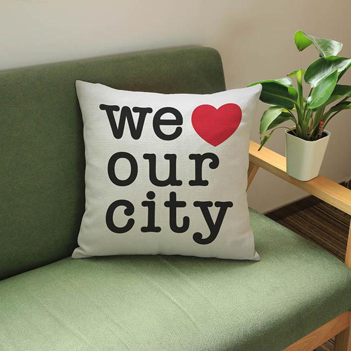 Love Letter Style Sofa Decorative Cushion Cover Passionate Greetings Concise Cotton Linen Car Seat Throw Pillow Case Cojines