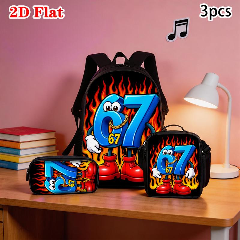 1/2/3/4/5 pièces Ensemble de Sac à Dos Motif Robot Style Cyberpunk Léger Quotidien Spacieux Sac Fourre-tout d'École Sac de Voyage Jeune Cadeau Parfait