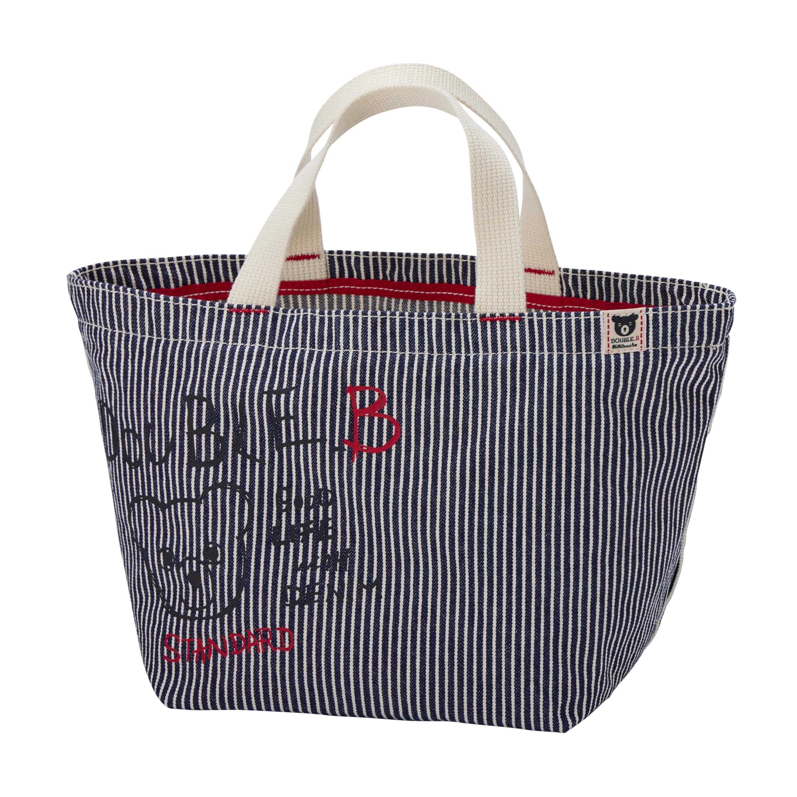 

MIKI HOUSE Double B Tote Bag Bag Handbag Logo Bear Made in Japan Boys Girls Baby Kids Clothes Adults Ladies Mom Navy Blue [MIKI HOUSE] Children s Темно-синій