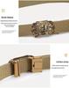 Men's Nylon Outdoor Sports Belt with Bronze and Automatic Alloy Buckles
