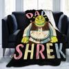Art Shreks Cartoon Blankets Coral Fleece Plush Printed Multifunction Super Warm Throw Blankets for Bedding Office Bedding Throws