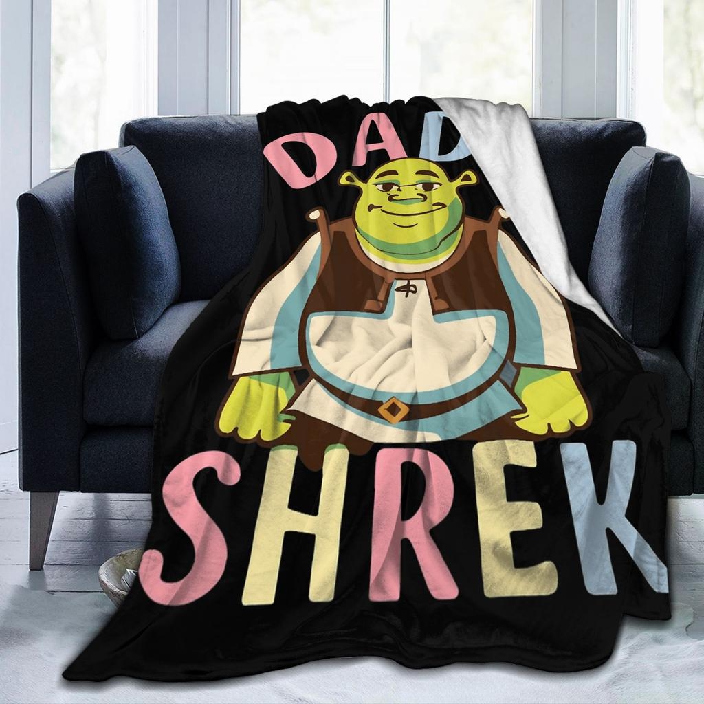 Art Shreks Cartoon Blankets Coral Fleece Plush Printed Multifunction Super Warm Throw Blankets for Bedding Office Bedding Throws