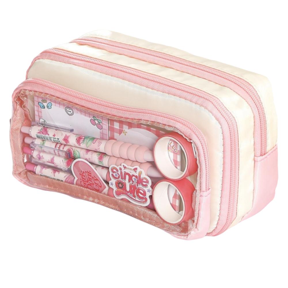 Portable Large Capacity Pencil Case Beauty Bag Cosmetic Storage Bag  Kids Children