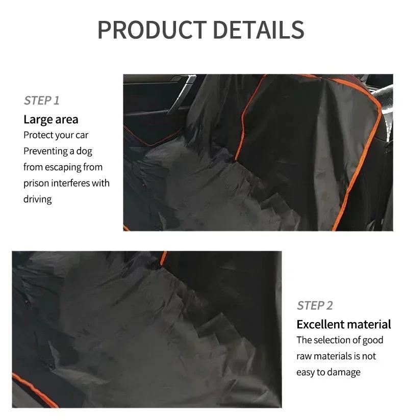 Dog Car Seat Cover Oxford Waterproof Scratchproof Hammock Protector for Pets Durable Back Seat Cover for Cars Trucks SUVs