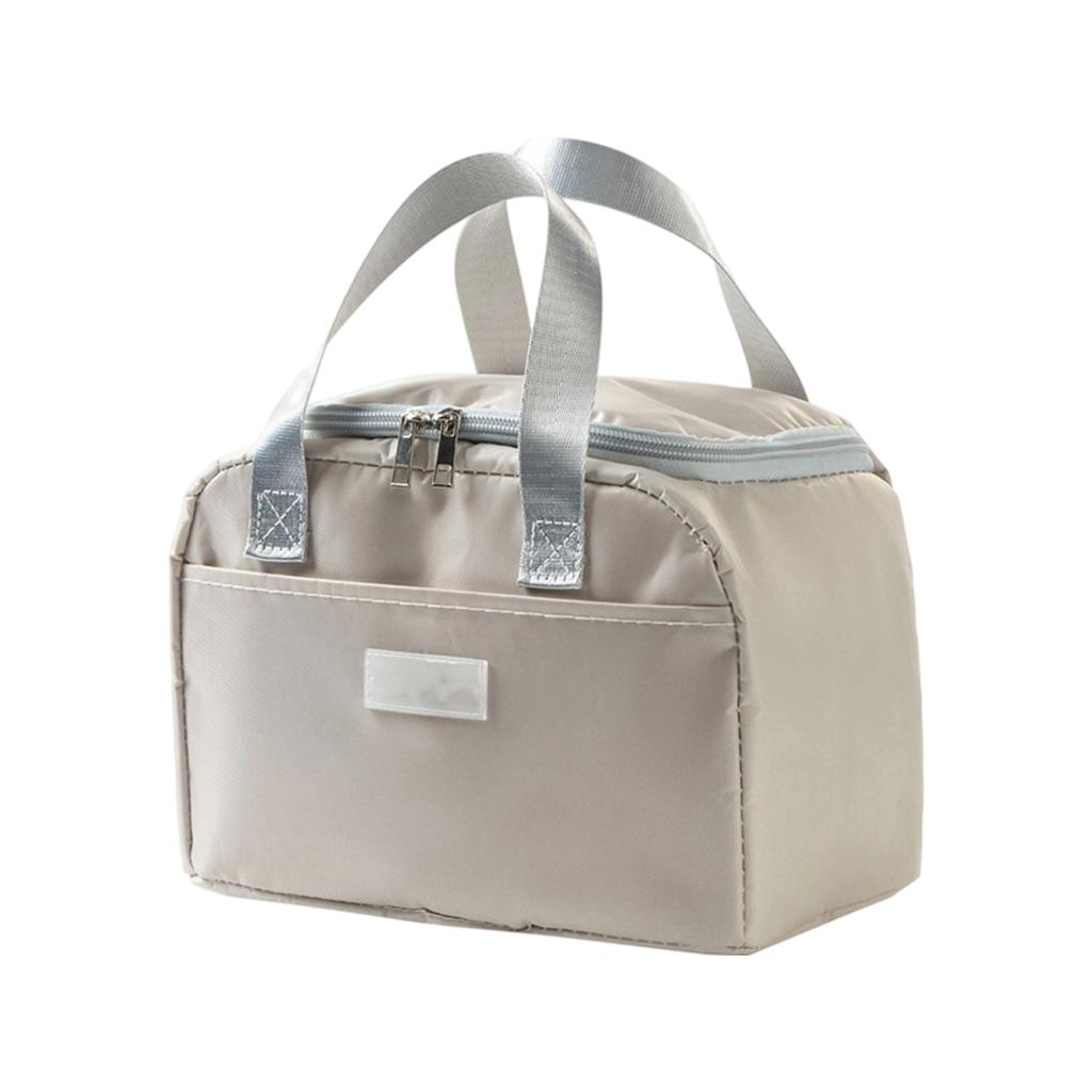 Sac à déjeuner en tissu avec fermeture éclair et poignées de transport pour le stockage et le transport des aliments