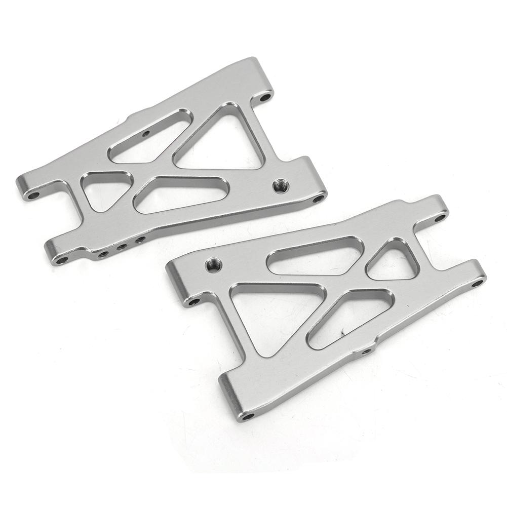 2PCS Aluminum Alloy Rear Lower Swing Arm Fit for KYOSHO 4WD Optima 110 RC Off Road Vehicle(Silver )