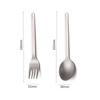 2 Pcs/Set Reusable Titanium Tableware Portable Flatware Set Durable Utensils  Outdoor Camping