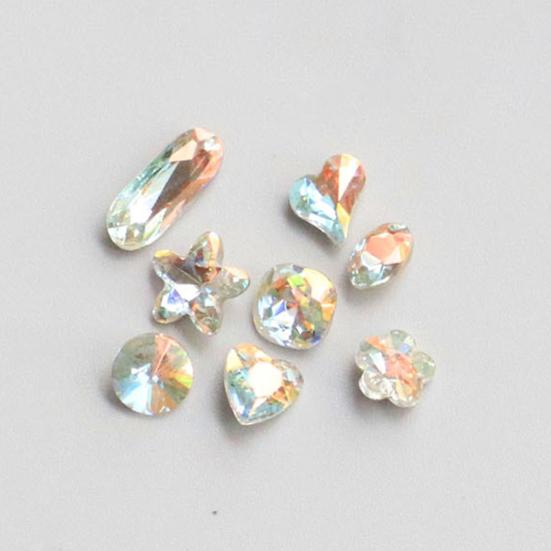 50Pcs Mixed Nail Art Faux Crystal Decorations Exquisite Appearance Personality Multifunctional Nail Art Diamonds Gift