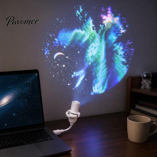 Portable USB Projection Light Mini Star Projector Night Light, Nebula Ceiling LED Lamp, Starry Sky Car Interior Ambient Lamp for Bedroom Party