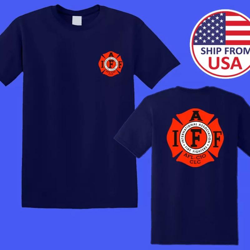 Trend 25 New International Firefighters Association Firefighters with The Same Clothes Printed Cotton Shortsleeved Tshirt
