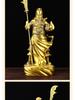 Brass Guan Gong God of Wealth with Blade Home Statue Figurine