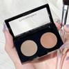 2 Colors Eye Shadow Palette Matte Eye Makeup Smoky Eyeshadow Nude Cosmetics
