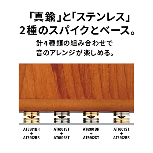 Audio-Technica AT6901ST Spike Insulators, Set of 6, Stainless Steel, Spike Base Sold Separately