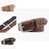 Fashion Solid Color Rivet Decoration Women Casual Wide Belt For Daily Wear