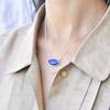 Natural Lapis Lazuli necklace Blue lapis necklace for women Lapis statement necklace Sterling silver handmade necklace Bridesmaid Gifts