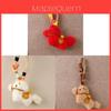 Plush Pony Bag Charm With Handmade Craft For Casual Daily Use